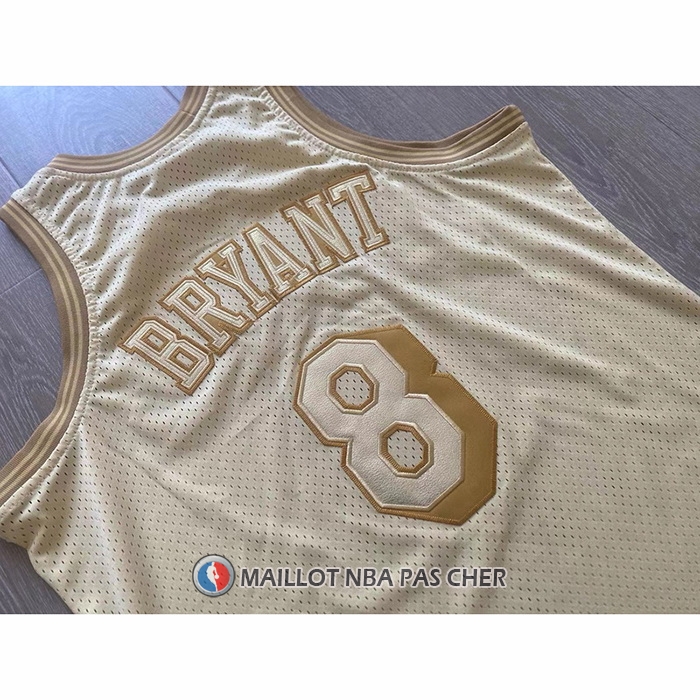 Maillot Los Angeles Lakers Kobe Bryant NO 8 Mitchell & Ness 1996-97 Or